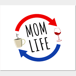 Mom Life From Coffee To Wine And Repeat Posters and Art